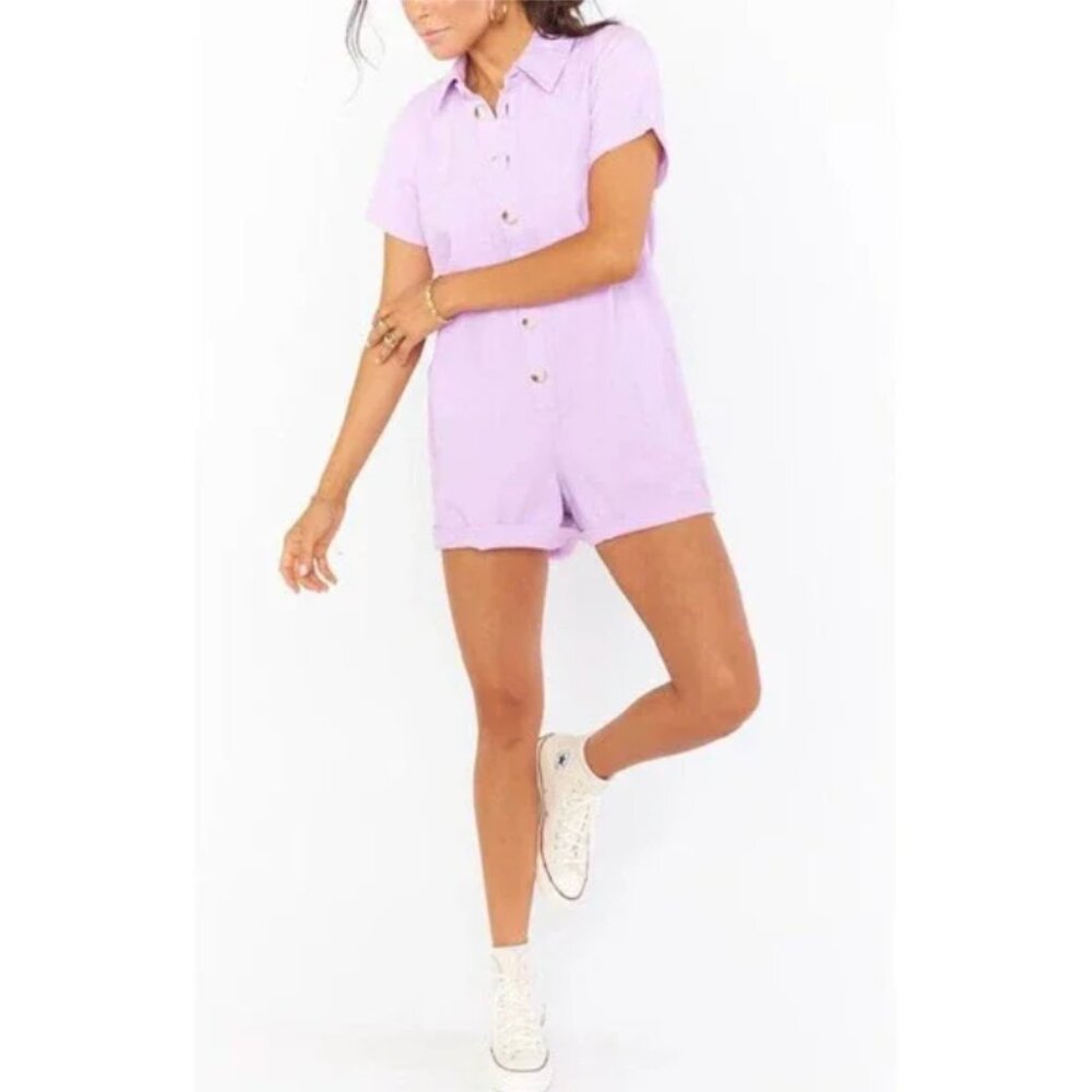 Show Me Your Mumu Range Romper Bright Lilac